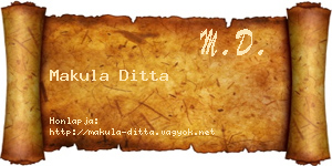 Makula Ditta névjegykártya